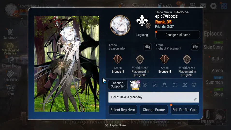 Epic Seven Accounts GLOBAL Unverif|New Era|4 ML(Salome,NM Luna,Ruele o image 17