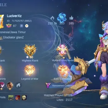 Mobile Legends: Bang Bang Accounts Collector Global|Hero 133|Skin 233|Renowned|LB Hayabusa,Collector Natalia,Lightborn