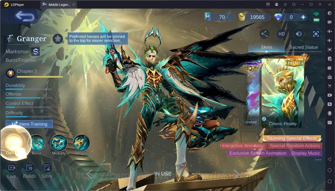 Mobile Legends: Bang Bang Accounts GlobalHero 56|Skin 61|Seasoned|Prime Granger|KOF K image 10