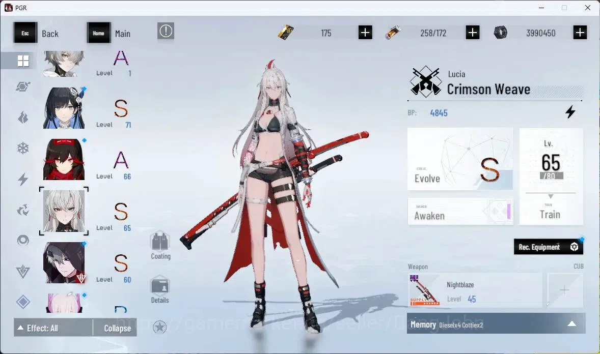 Punishing: Gray Raven Accounts ASIA | Lv64|Ready Gatcha|[S Lucia CW+Sign,S Lucia image 5