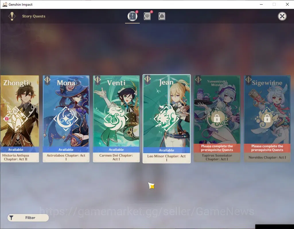Genshin Impact Accounts ASIA|AR 56|7 Limited + 2(*5 Weapon)|Arlecchino,Yel image 16