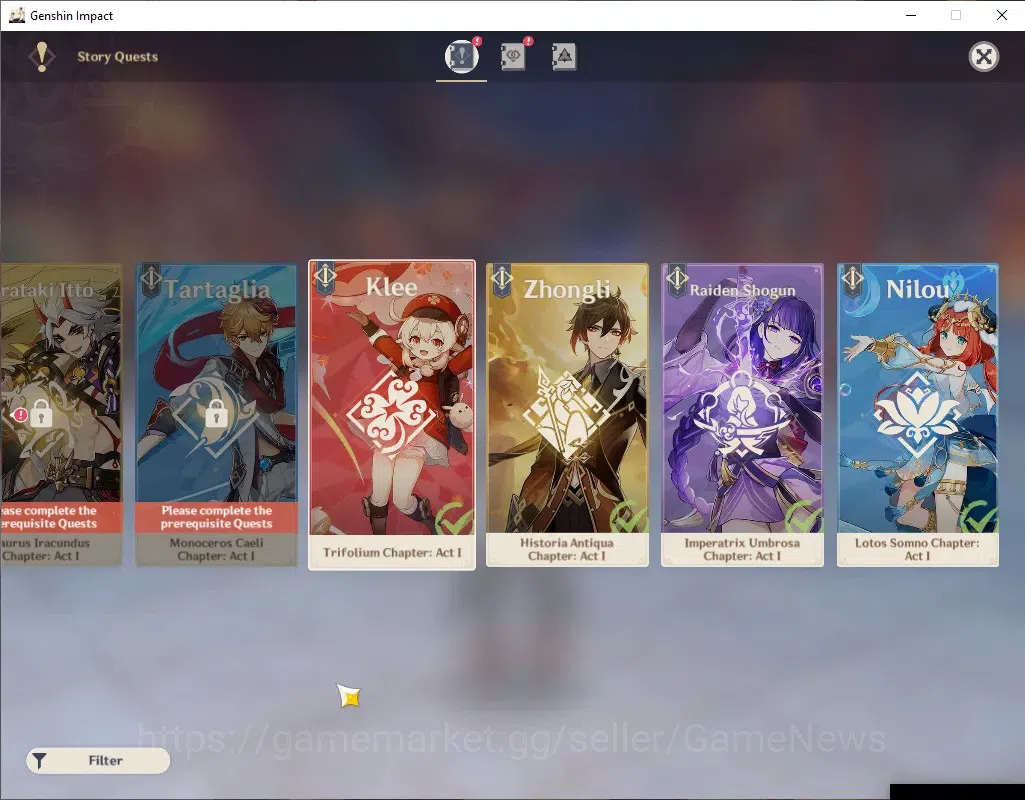 Genshin Impact Accounts ASIA|AR 56|7 Limited + 2(*5 Weapon)|Arlecchino,Yel image 17