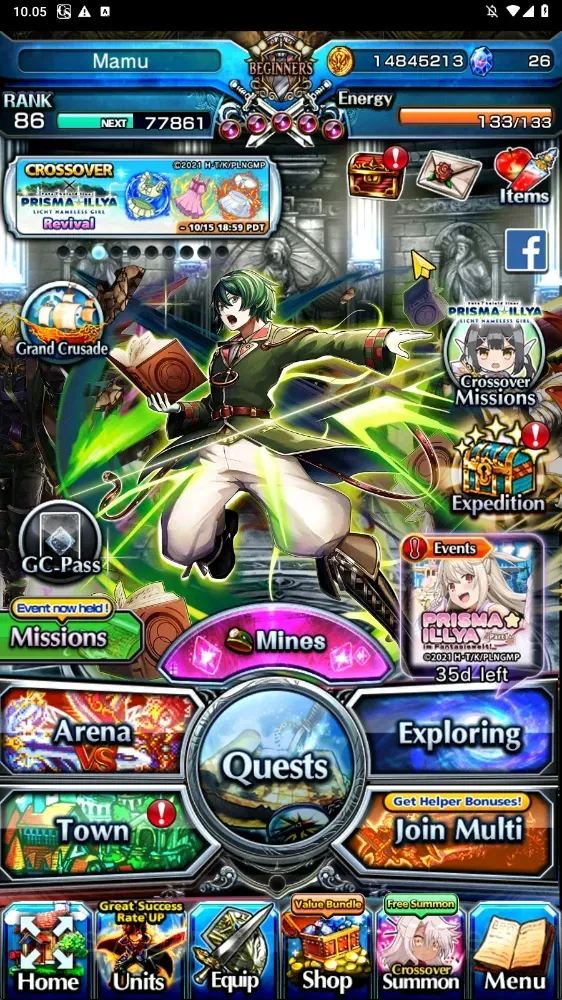 Grand Summoners Accounts End-Game Global|Rank 86|15 Ascend 12 TW|(DL Rimuru,WH Fen,Hart(Earth),Etc)|Lpot 341+ 15 RGB|Check 1