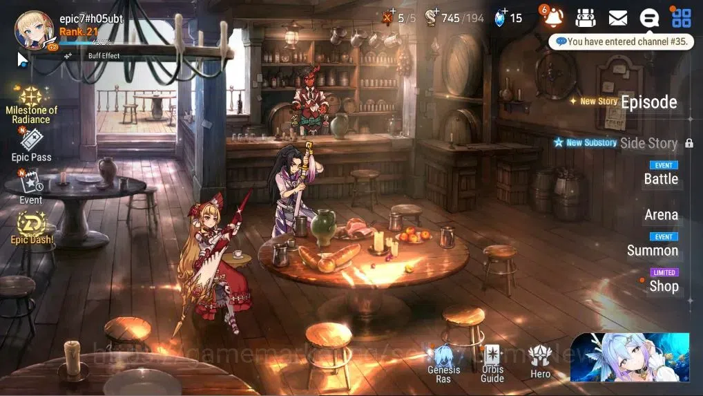 Epic Seven Accounts Mid-Tier GLOBAL UnVerif|New Era|2 ML(TR Elvira,NM Luna)+Iseria,Landy,Tenebria,Etc|PoH ON|Abyss F 54|415 1