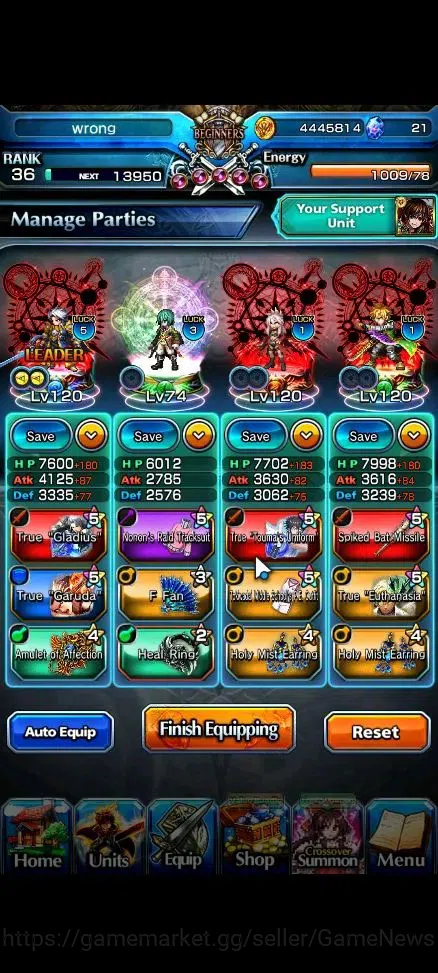 Grand Summoners Accounts End-Game Global|Rank 36|15 Ascend+3 TW|[4x Roy,WH Fen,Kirisame]+TW,S Miyu,Liza,Chloe|Lpot 520|21 3