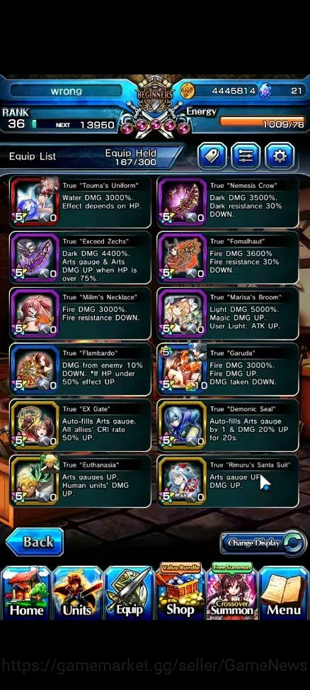 Grand Summoners Accounts End-Game Global|Rank 36|15 Ascend+3 TW|[4x Roy,WH Fen,Kirisame]+TW,S Miyu,Liza,Chloe|Lpot 520|21 6