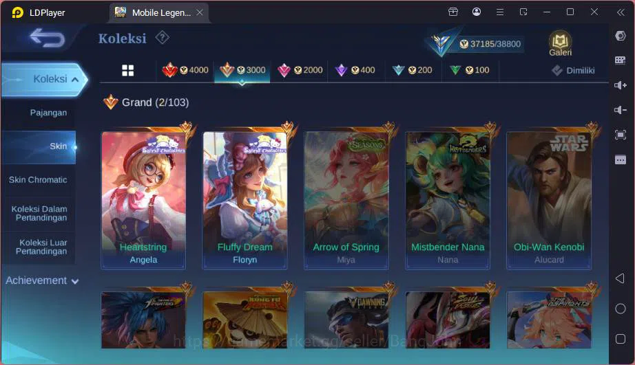 Mobile Legends: Bang Bang Accounts Hero 87|Skin 174|Sanrio Angela-Floryn,Lightborn Gr image 4