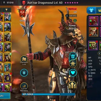 Raid: Shadow Legends Accounts Others Lv 51|1M PWR|2 Mythic[Ash'nar,Night Queen Krixia]+27