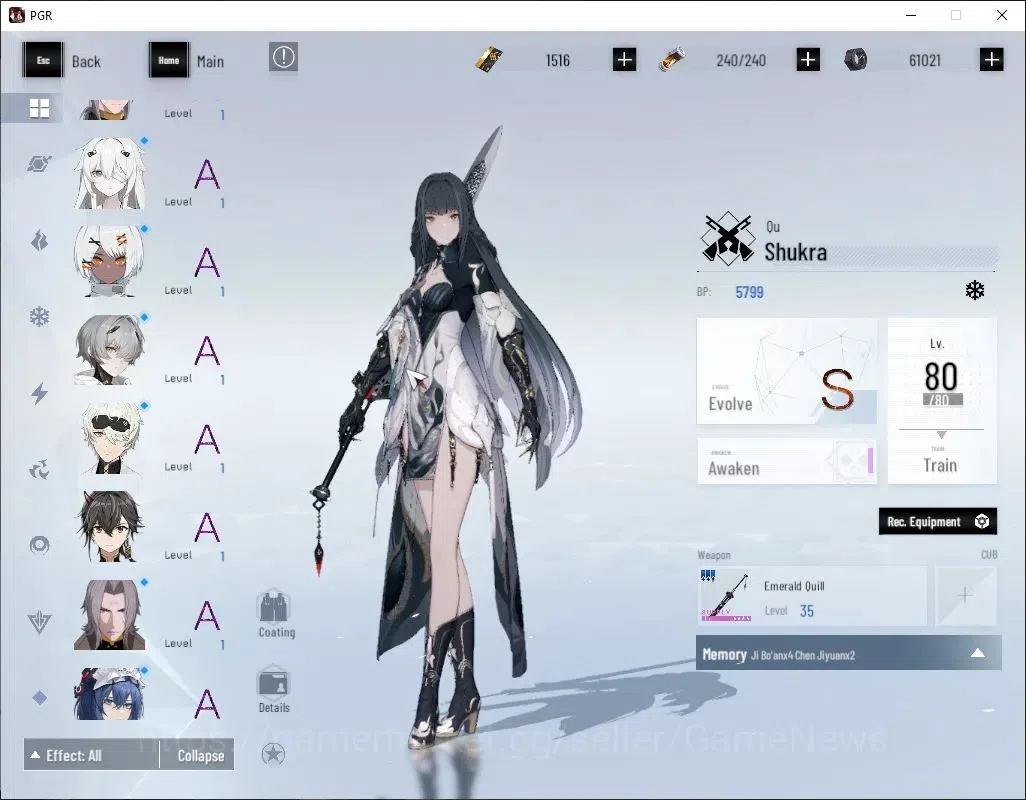 Punishing: Gray Raven Accounts Asia|LV 84|1,5K BC|[S Dirge,SS Pyroath,S lucia CW, image 5