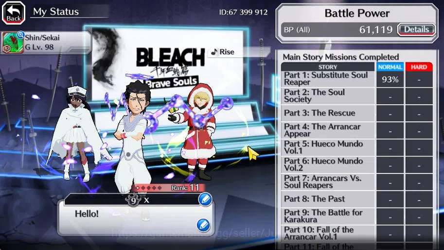 Bleach: Brave Souls Accounts [GLOBAL]6K Orbs+Fresh All Story|Askin TYBW25,Gremm image 3