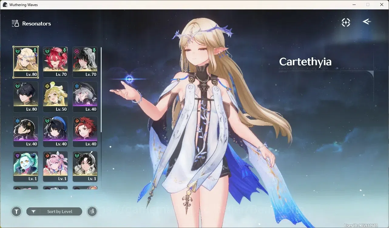Wuthering Waves Accounts Mid-Game SEA|UL 60|Rank 6|5 Char Limited [Cartethyia Rc6,Chisa]+Sign,Ciaccona,Rebecca,Denia|1157 2