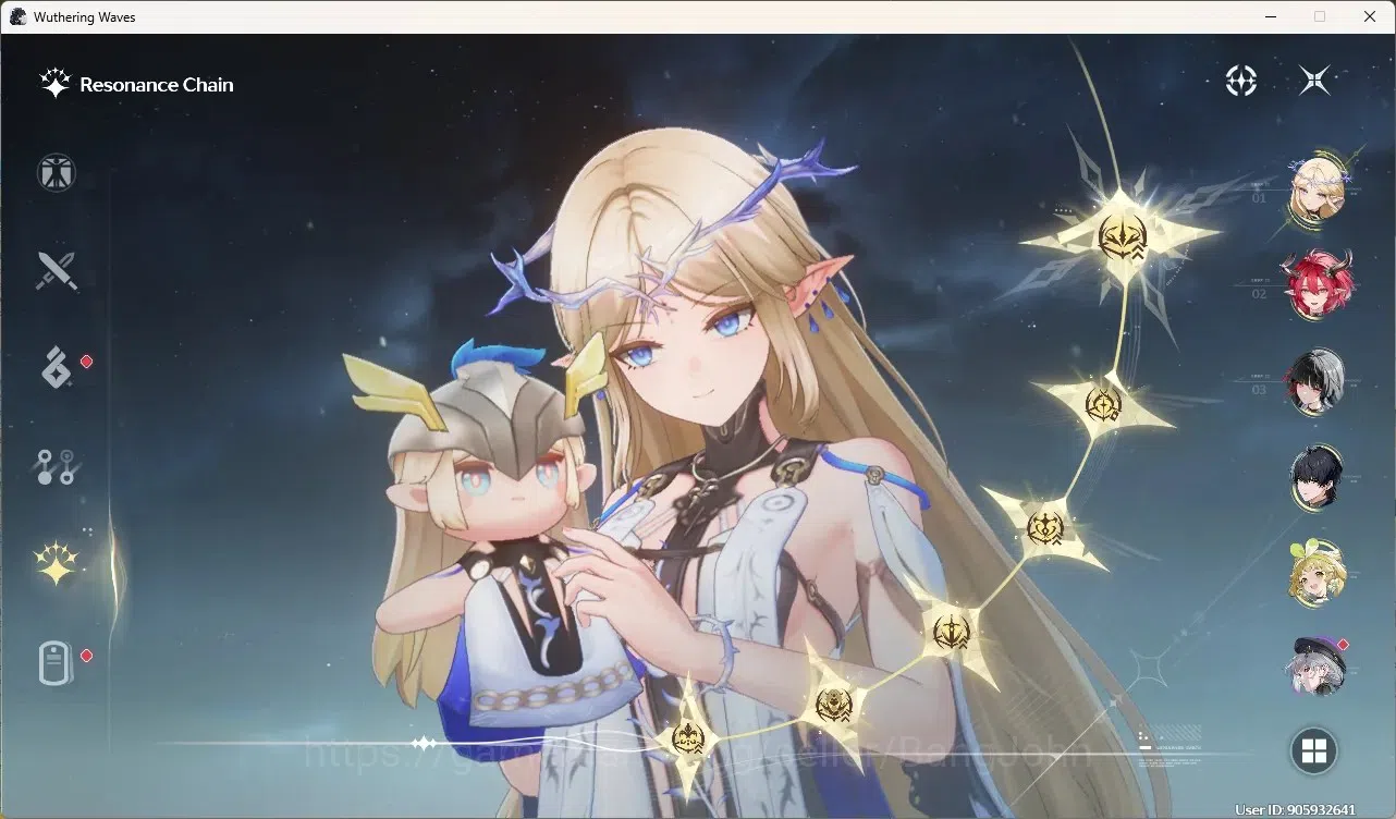 Wuthering Waves Accounts Mid-Game SEA|UL 60|Rank 6|5 Char Limited [Cartethyia Rc6,Chisa]+Sign,Ciaccona,Rebecca,Denia|1157 3