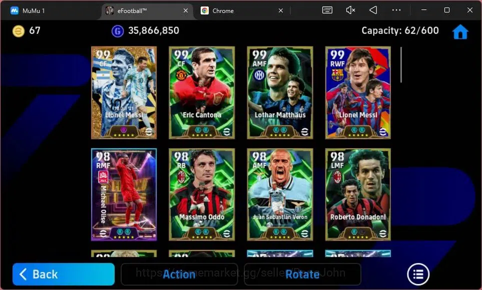 eFootball Accounts Legends & Iconic Players ANDROID|PW 3209| Big Messi Argent|Epc Eric Cantona|Messi Barca|Epc Oddo|Epc 11