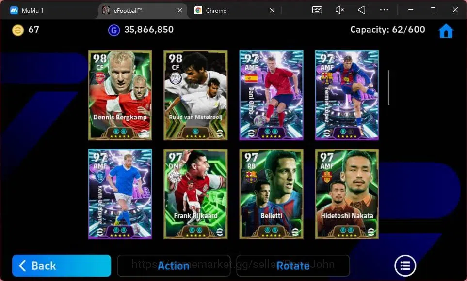 eFootball Accounts Legends & Iconic Players ANDROID|PW 3209| Big Messi Argent|Epc Eric Cantona|Messi Barca|Epc Oddo|Epc 12