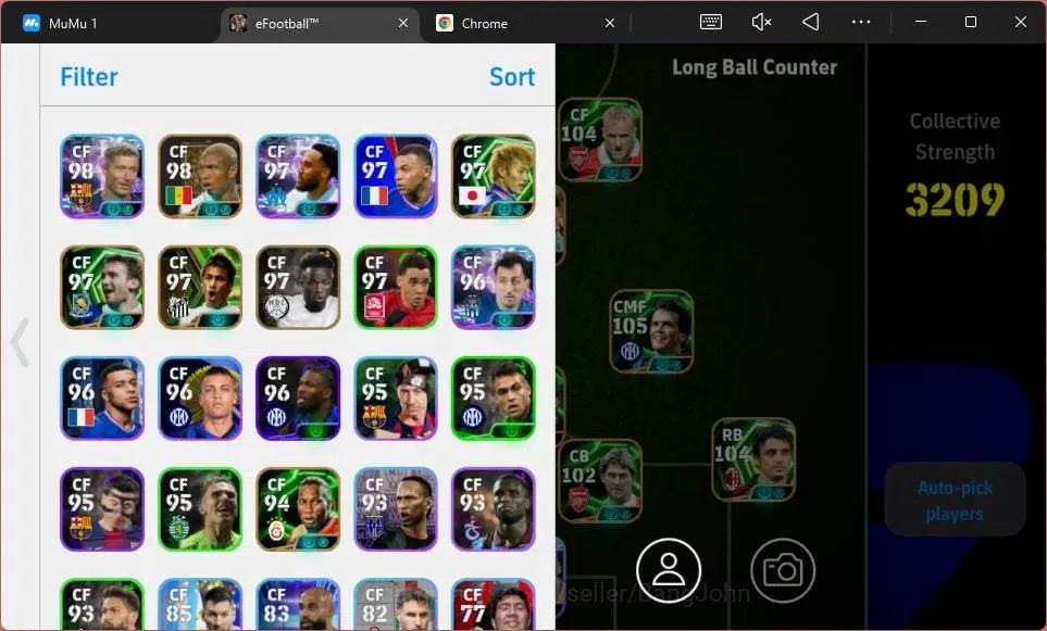 eFootball Accounts Legends & Iconic Players ANDROID|PW 3209| Big Messi Argent|Epc Eric Cantona|Messi Barca|Epc Oddo|Epc 3