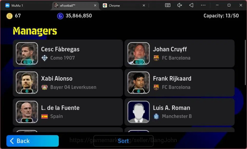 eFootball Accounts Legends & Iconic Players ANDROID|PW 3209| Big Messi Argent|Epc Eric Cantona|Messi Barca|Epc Oddo|Epc 4