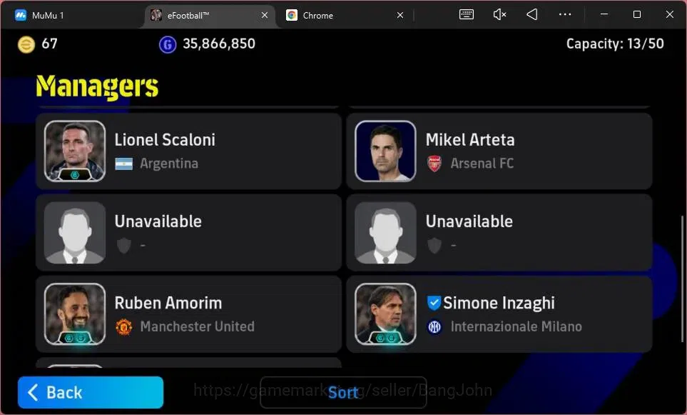 eFootball Accounts Legends & Iconic Players ANDROID|PW 3209| Big Messi Argent|Epc Eric Cantona|Messi Barca|Epc Oddo|Epc 5