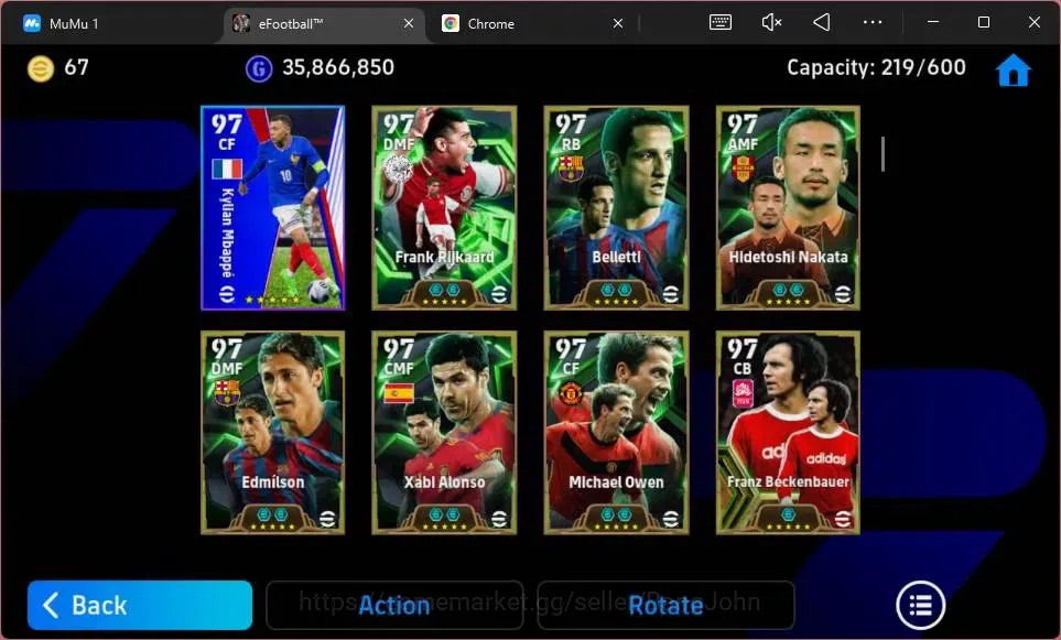 eFootball Accounts Legends & Iconic Players ANDROID|PW 3209| Big Messi Argent|Epc Eric Cantona|Messi Barca|Epc Oddo|Epc 9