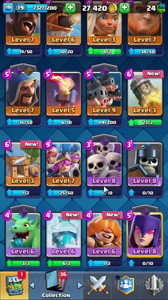 Clash Royale Accounts Lv 19|Trophy 3186|KTL 8|Limited Skin|Card 55| 2 EV image 8