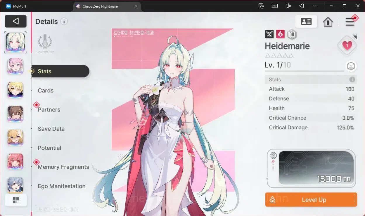 Chaos Zero Nightmare Accounts ASIA |Lv54  |6 SSR | Heidemarie ME 2 | Selector ON image 10