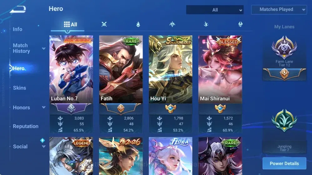 Honor of Kings Accounts Rare Skin Global|113H 293S|3 Flawless|4 Bleseed|3 Sanxingdui|5 LOM|3 LNY2026 & 2 LNY2024|3 3