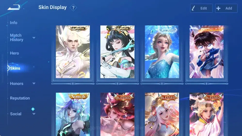 Honor of Kings Accounts Rare Skin Global|113H 293S|3 Flawless|4 Bleseed|3 Sanxingdui|5 LOM|3 LNY2026 & 2 LNY2024|3 5
