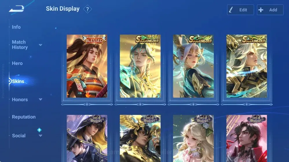 Honor of Kings Accounts Rare Skin Global|113H 293S|3 Flawless|4 Bleseed|3 Sanxingdui|5 LOM|3 LNY2026 & 2 LNY2024|3 6