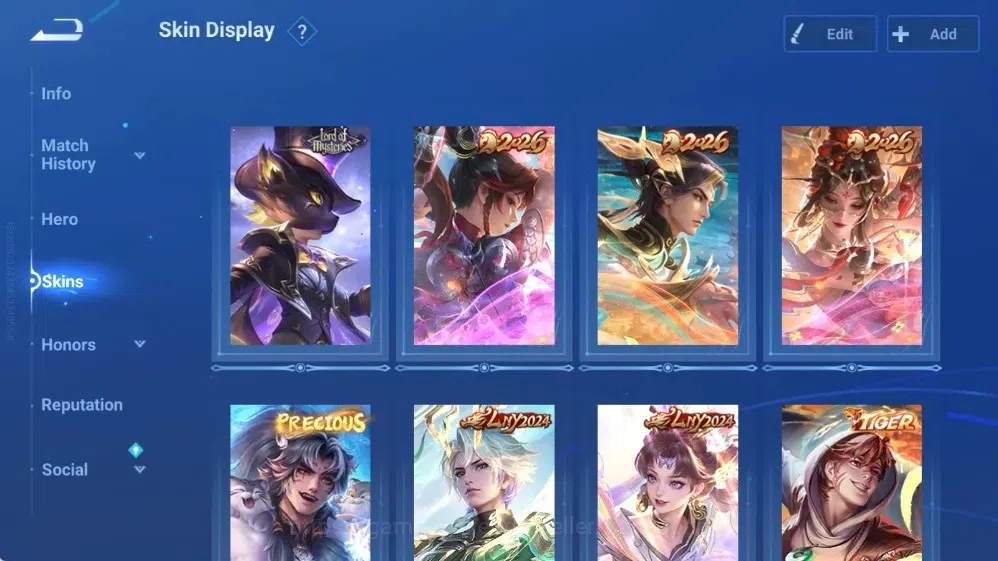 Honor of Kings Accounts Rare Skin Global|113H 293S|3 Flawless|4 Bleseed|3 Sanxingdui|5 LOM|3 LNY2026 & 2 LNY2024|3 7