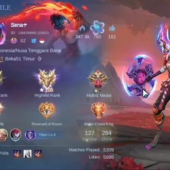 Mobile Legends: Bang Bang Accounts Collector Hero 127|Skin 284|Ex Immo 105|Alpha
