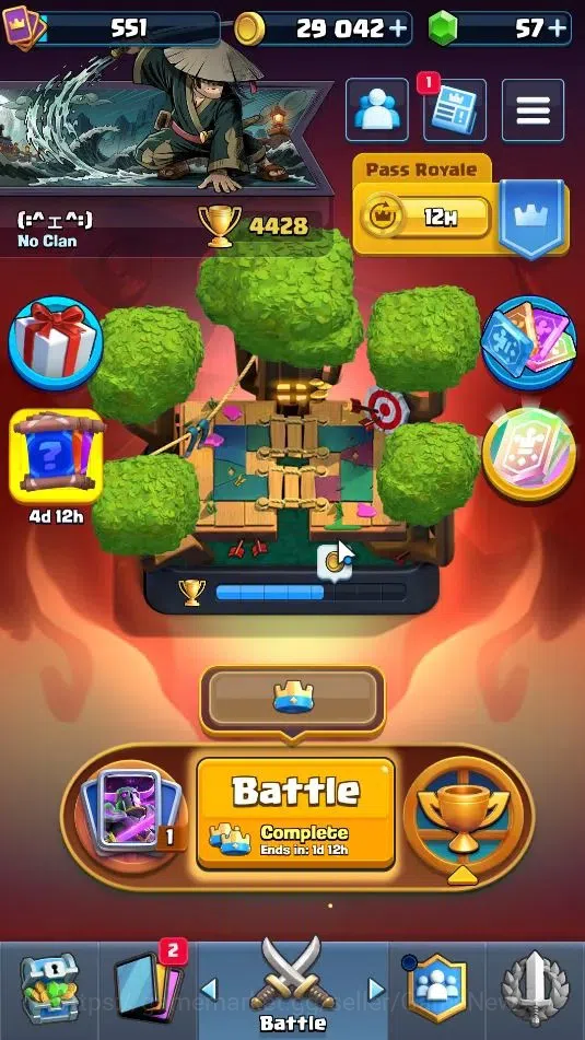 Clash Royale Accounts High-End Lv 551|Trophy 4428|KTL 10|Card 68/122|4 EVO 3 Legend 16 Epic 24 Rare,30 Common|Take 1