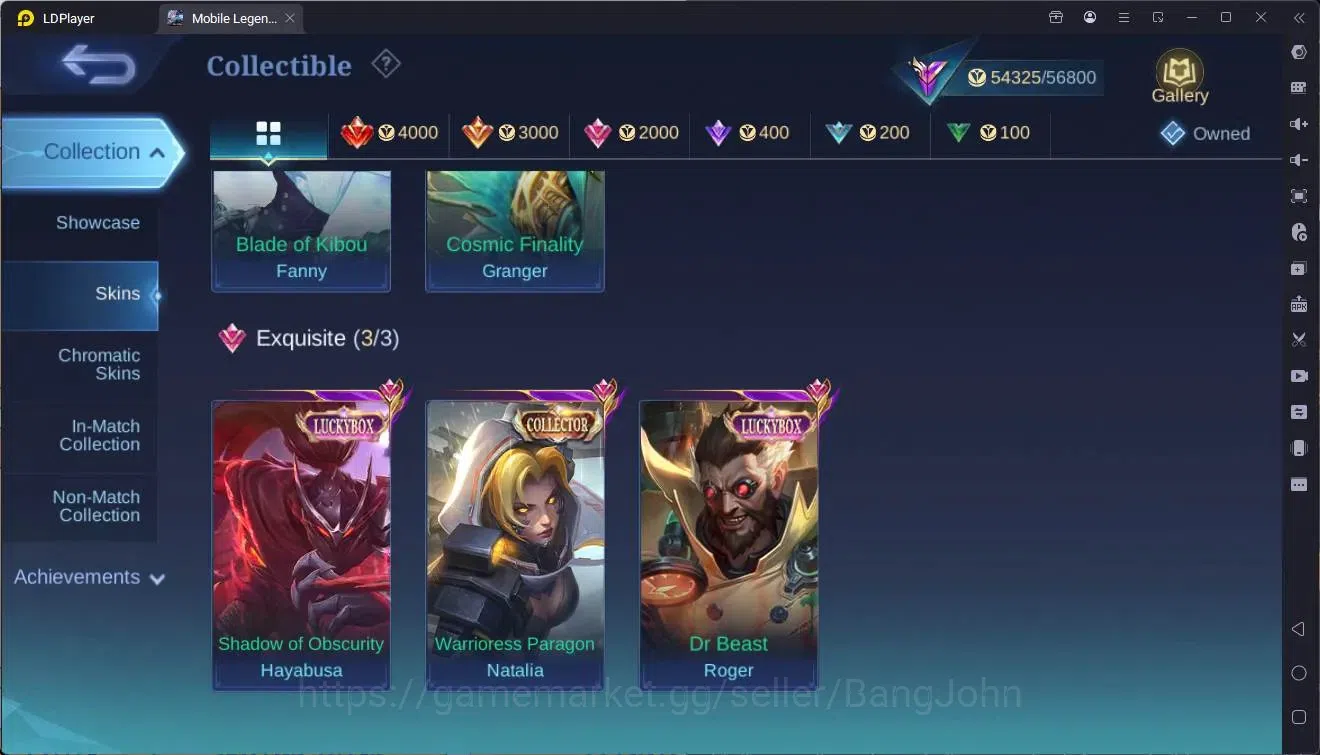 Mobile Legends: Bang Bang Accounts Global|Hero 110|Skin 208|Renowned|Prime Granger|AS image 16