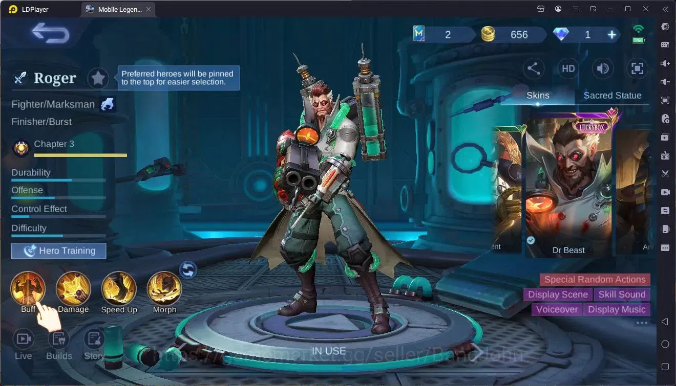 Mobile Legends: Bang Bang Accounts Global|Hero 110|Skin 208|Renowned|Prime Granger|AS image 4