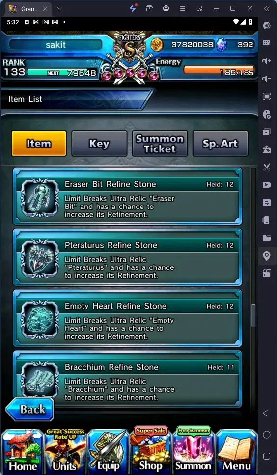 Grand Summoners Accounts Global | Rank 133 |392 Crystal|20 Ascend|Houka Inu image 10