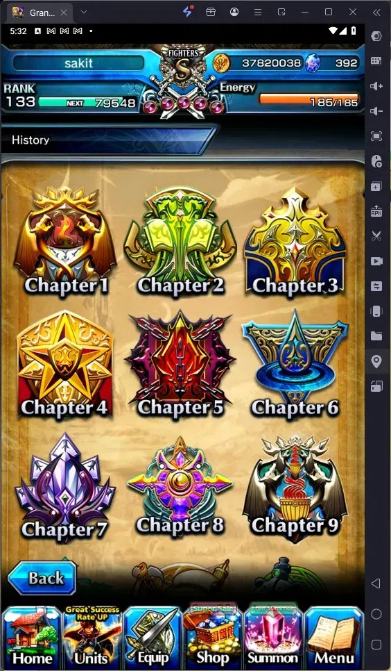 Grand Summoners Accounts Global | Rank 133 |392 Crystal|20 Ascend|Houka Inu image 12