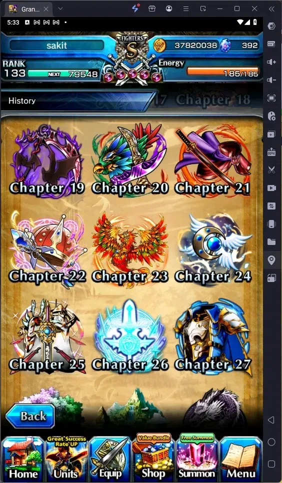 Grand Summoners Accounts Global | Rank 133 |392 Crystal|20 Ascend|Houka Inu image 14