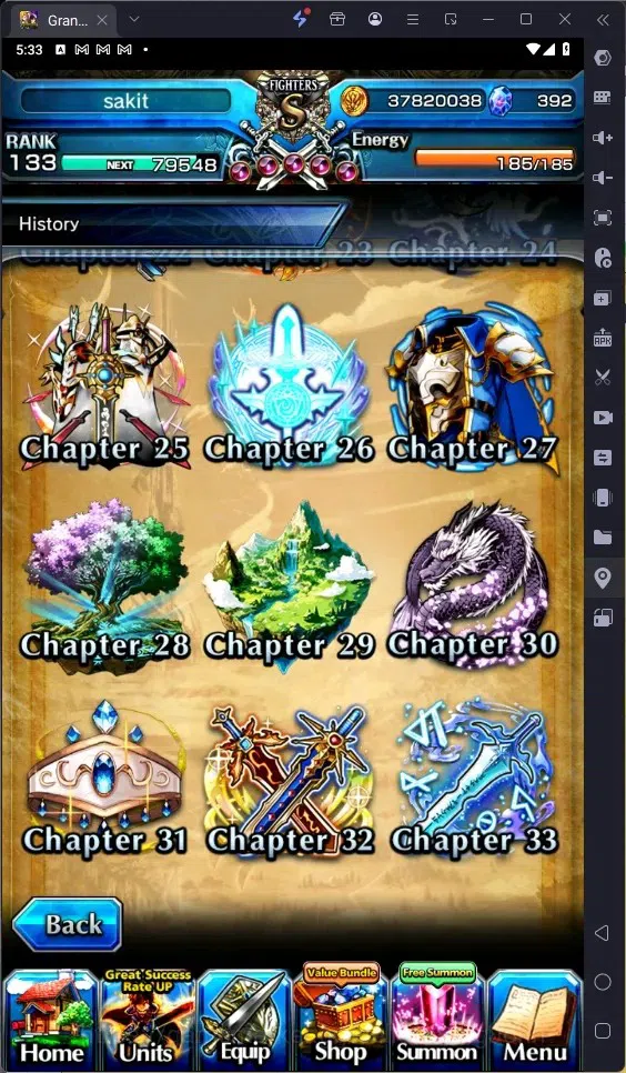 Grand Summoners Accounts Global | Rank 133 |392 Crystal|20 Ascend|Houka Inu image 15