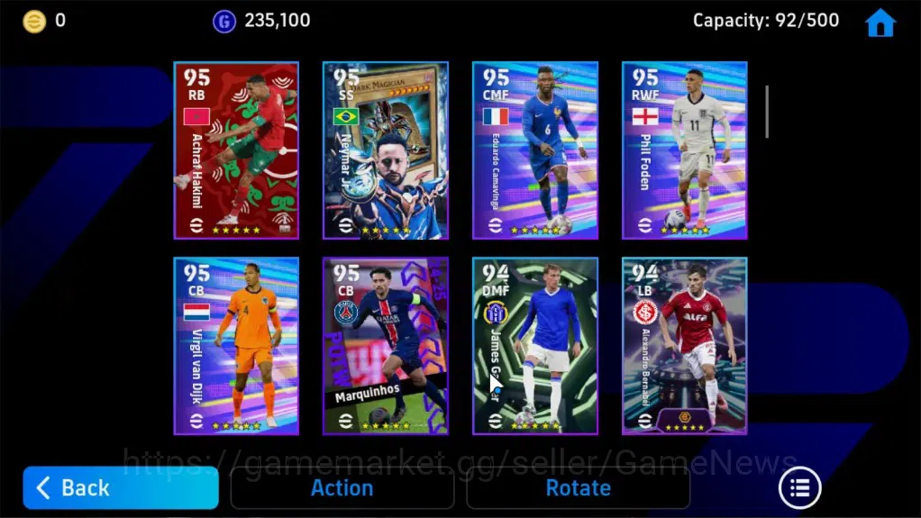eFootball Accounts Legends & Iconic Players Android|Epic Raul,EdenHazard,Serginho|ShowTime Kevin De Bruyne,SU26 Messi,SU 5
