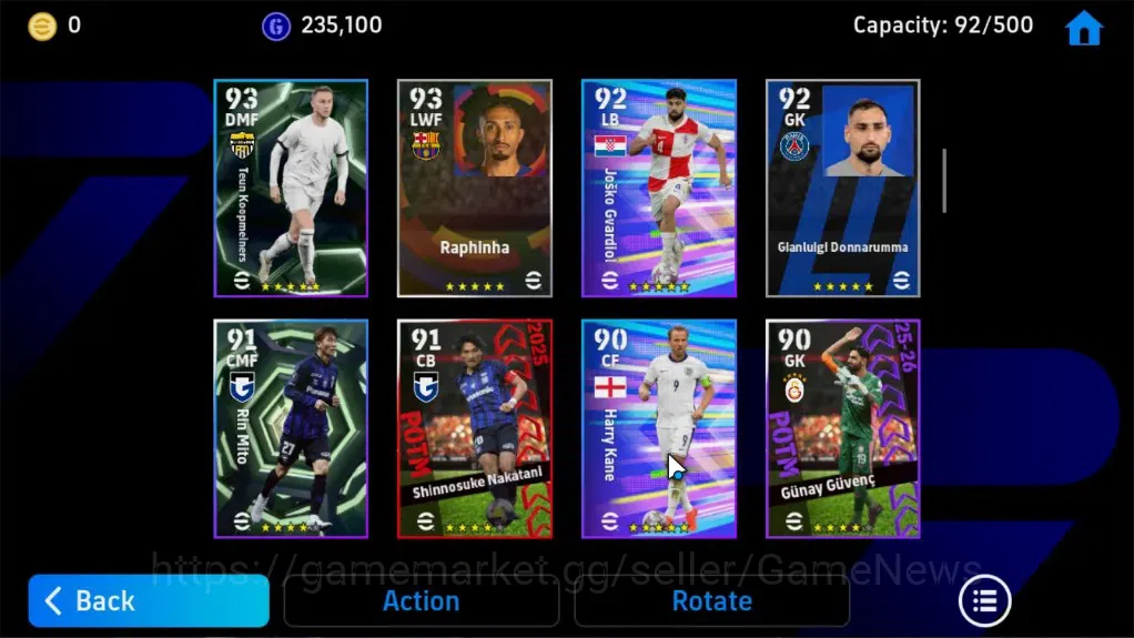 eFootball Accounts Legends & Iconic Players Android|Epic Raul,EdenHazard,Serginho|ShowTime Kevin De Bruyne,SU26 Messi,SU 6