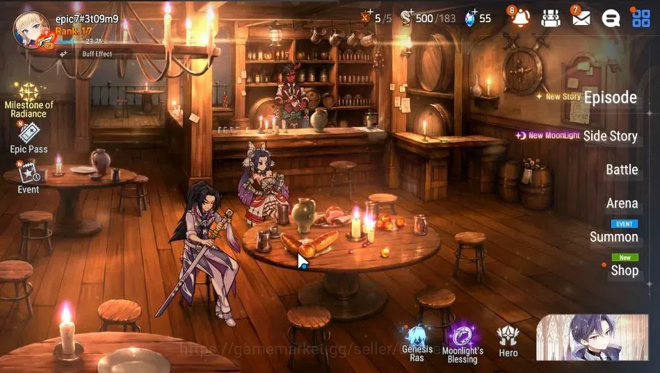Epic Seven Accounts GLOBAL|UnVerif|2 ML|Rhiana&Luciel,Straze)+Luluca,F image 1