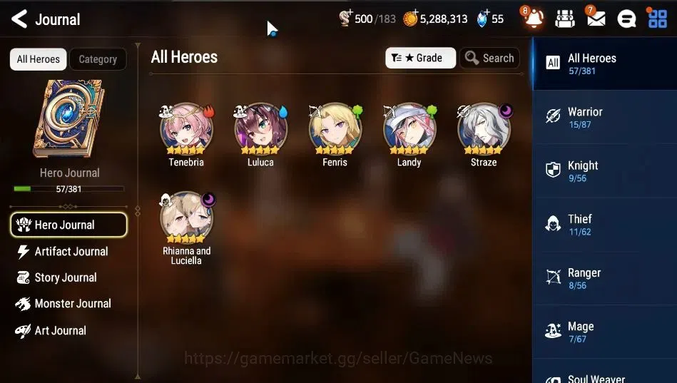 Epic Seven Accounts GLOBAL|UnVerif|2 ML|Rhiana&Luciel,Straze)+Luluca,F image 3