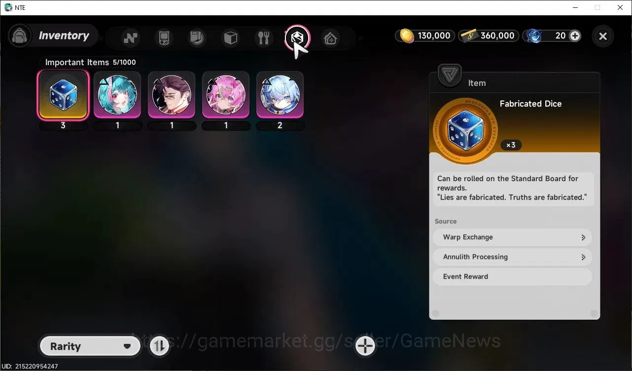 Neverness to Everness Accounts Global NA|HL 3|1 SSR Limited Nanally + Selector On image 8
