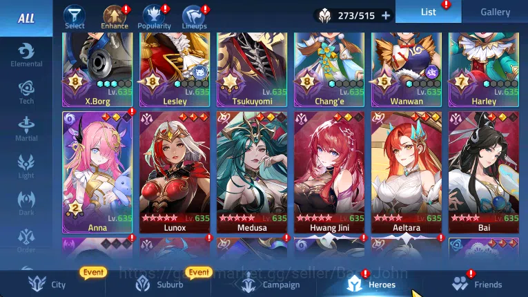 Mobile Legends: Adventure Accounts SERVER 70569 LV 375 POWER 3779M 24 FULL NEXUS 91 A image 5