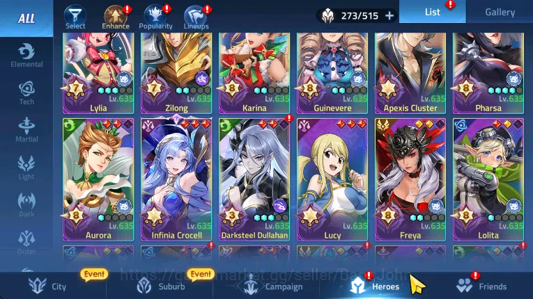 Mobile Legends: Adventure Accounts SERVER 70569 LV 375 POWER 3779M 24 FULL NEXUS 91 A image 6