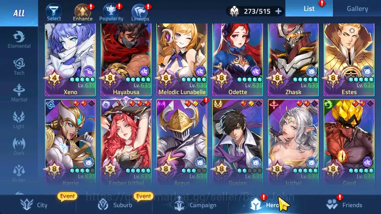 Mobile Legends: Adventure Accounts SERVER 70569 LV 375 POWER 3779M 24 FULL NEXUS 91 A image 7