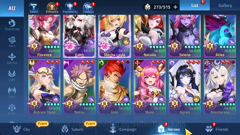 Mobile Legends: Adventure Accounts SERVER 70569 LV 375 POWER 3779M 24 FULL NEXUS 91 A image 8