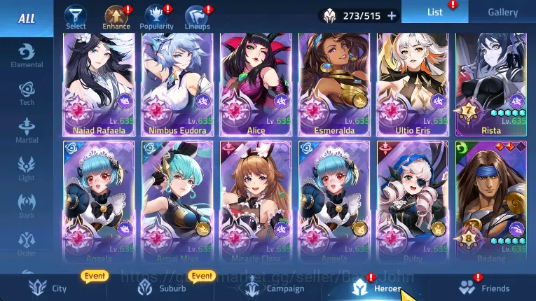 Mobile Legends: Adventure Accounts SERVER 70569 LV 375 POWER 3779M 24 FULL NEXUS 91 A image 9