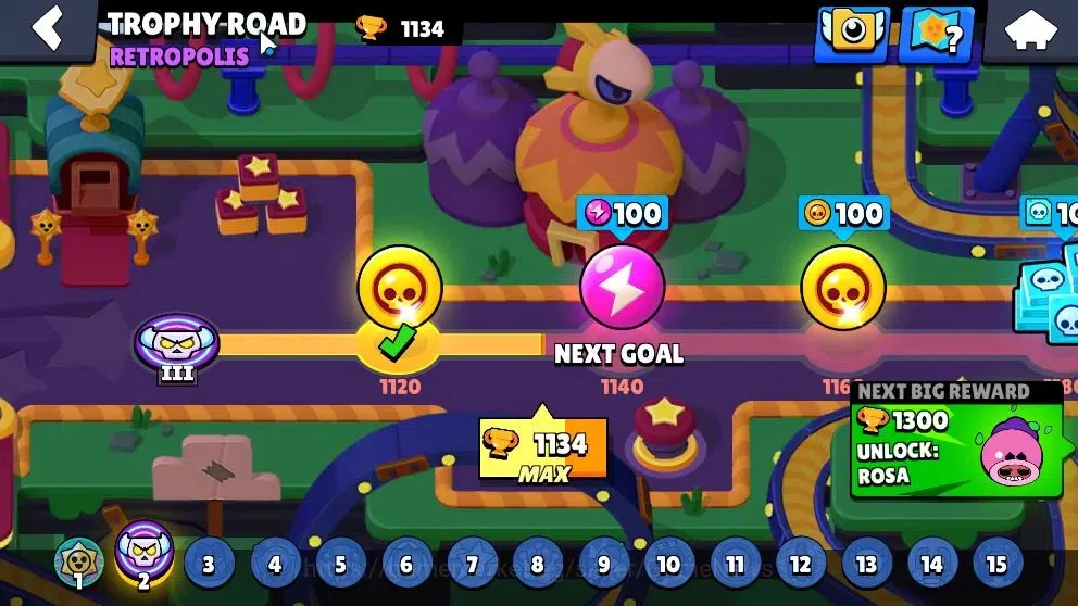 Brawl Stars Accounts 1134 Trophy|18 Brawler 2 Max (Tick,Edgar)|13k Bling |2 Mythic [Gridiron Otis,Tickoyaki] 4 Epic Skins|CN 5