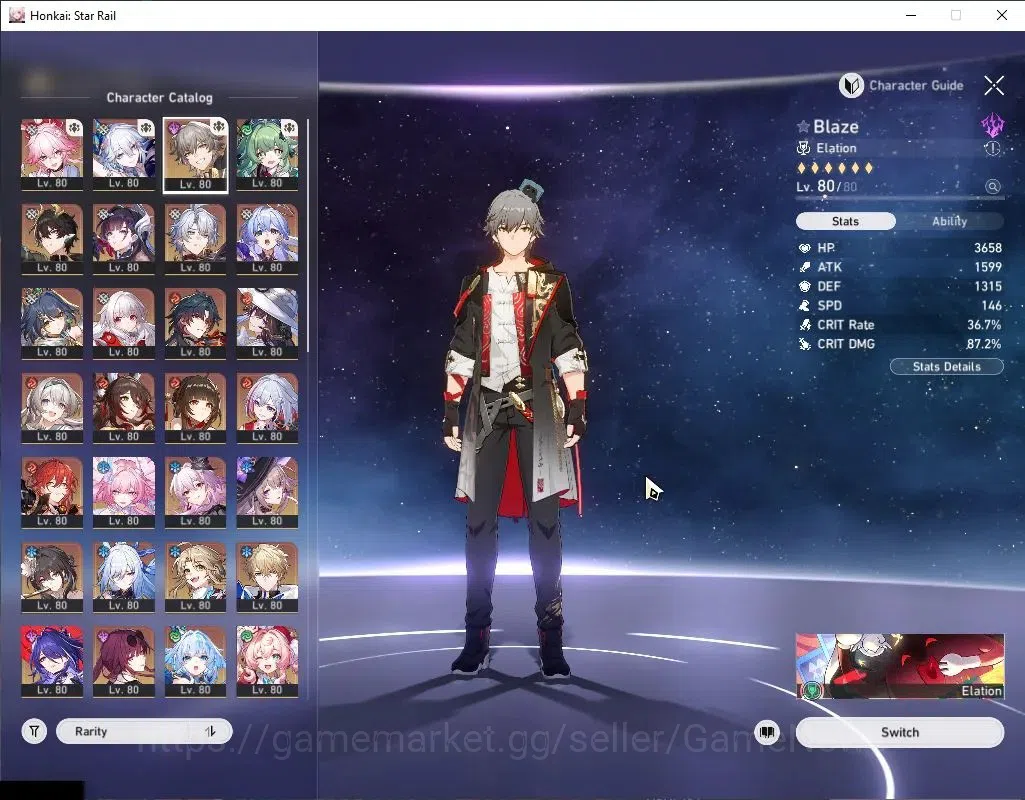 Honkai Star Rail Accounts Asia|TL 70|7 PremTeam|36 Limited|(RobinE1,JingliuE image 4