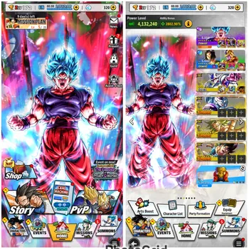 Dragon Ball Legends Accounts Mid-Tier #DBL89 [Android / IOS] Level 172 | Power 78M | LR SS GOD Kaioken 5*, LR #17 n Golden
