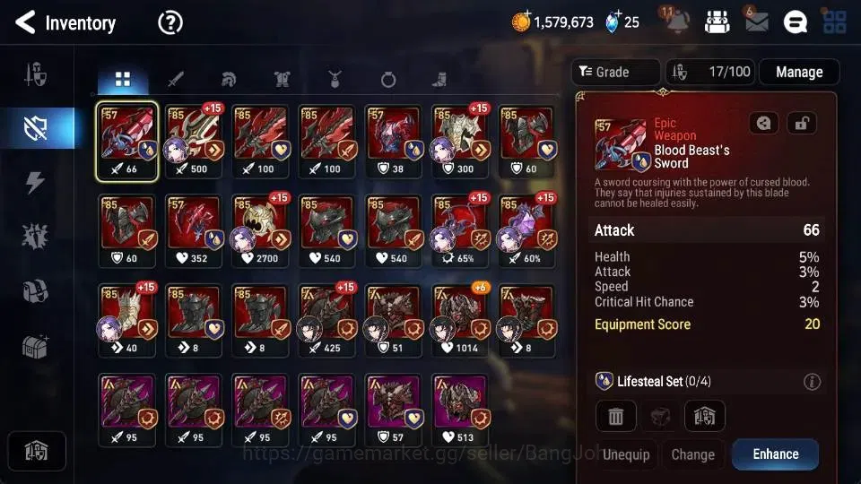 Epic Seven Accounts Limited Hero Global Unverif |2 ML(Straze,WOTM Tenebria)|PoH+Bless ON|Stigma 49K|Gold 1.5M|SS 25|Log 12